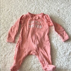 Carter's Pink 'Little Sister' Footie